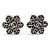 Chanel Ohrringe Blatt Silbermetall Cc