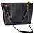 Borsa a mano Chanel in pelle nera Nero