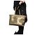 Borsa tote Chanel in pelle khaki iridescente D'oro - vista 3
