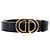 Dior Caro CD Loop Gürtel aus schwarzem Leder Größe 70