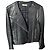 Céline Celine Leder Perfecto-Jacke Schwarz