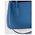 Borsa a mano Prada Mini Double in pelle Saffiano Blu - vista 5