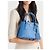 Borsa a mano Prada Mini Double in pelle Saffiano Blu - vista 8