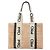 Borsa Tote in Rafia Woody Grande di Chloé Beige