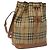 Autre Marque Burberrys Nova Check Schultertasche aus PVC Leder Beige Braun Gold Auth EC731 Golden