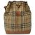 Autre Marque Burberrys Nova Check Schultertasche aus PVC Leder Beige Braun Gold Auth EC731 Golden - Ansicht 2