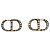 Orecchini a perno in metallo dorato con strass CD 30 Montaigne Christian Dior D'oro