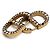 Orecchini a perno in metallo dorato con strass CD 30 Montaigne Christian Dior D'oro - vista 5