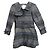 Charles Anastase Trenchcoat Blau Grau Seide und Polyester
