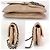 Chanel Schultertasche aus gestepptem Lammleder Pile Ou Face in hellbeige Braun - Ansicht 6