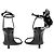 Sandali corsage in pelle verniciata nera Fiore d'Ambra Saint Laurent - vista 8