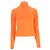 Versace Ripp-Turtleneck-Oberteil aus orangefarbener Wolle