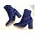 Aquazzura Stivaletti So Me in satin elasticizzato blu - vista 3