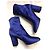 Aquazzura Stivaletti So Me in satin elasticizzato blu - vista 4