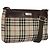 Borsa a spalla Nova Check in nylon beige e argento di BURBERRY Auth ki5644