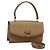 Borsa a mano in pelle Gancini di Salvatore Ferragamo 2way Beige Argento Auth BD1190