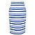 Falda midi a rayas Dolce & Gabbana en lino azul