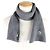 Moncler Wollstrickschal grau M - Ansicht 2