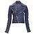 Chaqueta biker cropped de piel de cordero azul oscuro BALENCIAGA 2014