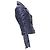 Chaqueta biker cropped de piel de cordero azul oscuro BALENCIAGA 2014 - vista 4