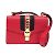 Gucci Sylvie 421882 Women's Leather Shoulder Bag Red