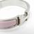 Hermès Bracelet en émail et métal Hermes Clic Clac H Argenté Rose  - vue 6