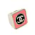 Code Coco Chanel Coco Mark Quadratischer Ring Schwarz Silber Pink Metall