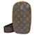 Louis Vuitton Pochette gange Brown Cloth  ref.2143116