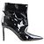 Paul Andrew Botas de couro verniz preto