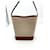 Borsa Céline in pelle e cotone beige - vista 9