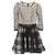 RED Valentino Mini-Party-Tüllkleid mit Punkten aus schwarzem Polyester