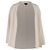 Rippstrick offener Cardigan von Theory aus cremefarbener Wolle Weiß Roh