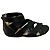 Prada Sandali piatti in pelle plissettata neri Nero