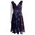 Abito in pizzo floreale Vera Wang viola e bordeaux Multicolore