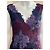 Abito in pizzo floreale Vera Wang viola e bordeaux Multicolore - vista 3