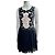 Diane Von Furstenberg Abito in pizzo e seta DvF in bianco e nero