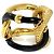 Anello a Catena Intrecciato da Uomo di Bottega Veneta Marrone D'oro