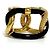 Anello a Catena Intrecciato da Uomo di Bottega Veneta Marrone D'oro - vista 2