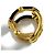 Anello a Catena Intrecciato da Uomo di Bottega Veneta Marrone D'oro - vista 5