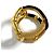 Anello a Catena Intrecciato da Uomo di Bottega Veneta Marrone D'oro - vista 6