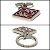Loewe Men's Key Holder Ring Anagram Red - view 4