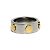 Anello in acciaio inossidabile e oro giallo Gucci - vista 3