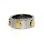 Anello in acciaio inossidabile e oro giallo Gucci - vista 4