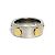Anello in acciaio inossidabile e oro giallo Gucci - vista 5