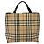 Borsa a mano in PVC beige, nera e argento con motivo Nova Check di BURBERRY Auth BD1373 Nero - vista 2