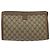 GUCCI GG Supreme Web Sherry Line Clutch Bag PVC Beige 89 01 033 Auth th5825 - vista 2