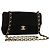 CHANEL Matelasse 20 Chain Shoulder Bag Suede Black Gold CC Auth 116698 Nero D'oro