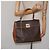 Céline Borsa a mano in tela Macadam CELINE in pelle PVC marrone oro Auth MY371 D'oro - vista 25