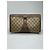Clutch in pelle monogramma Ophidia vintage di Gucci Grigio