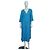 Autre Marque Vestido Caftán Antica Sartoria de algodón azul con estampado étnico y cuentas